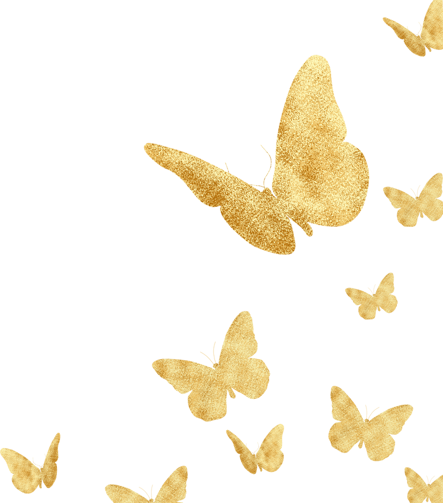 Gold Glitter Butterfly